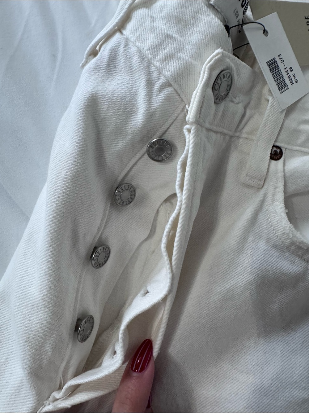 Agolde White Wide-Leg Jeans - Picture 6 of 8